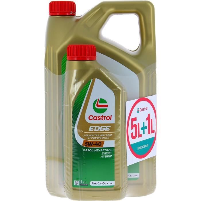 Huile Moteur - CASTROL EDGE - 5W-40 - 5L+1L - Offre spéciale