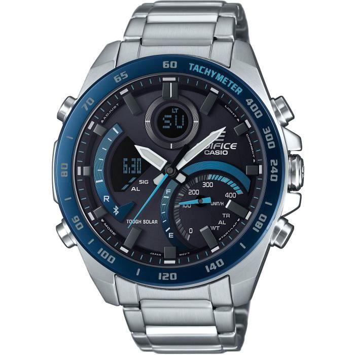 Montre - CASIO - ECB-900DB-1BER - 51,5mm - Solaire - Bluetooth - Étanche 10 bars