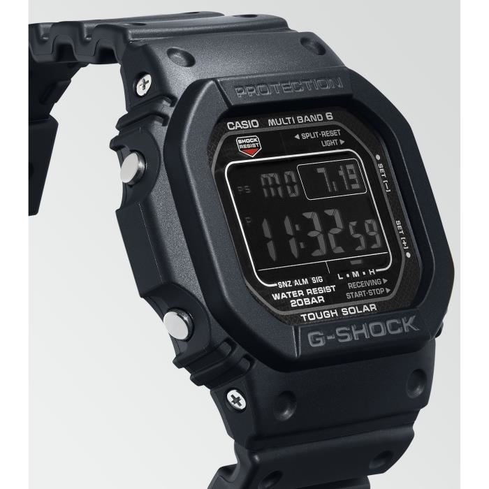 Montre - Casio - G-Shock The Origin - Homme - Noir - Énergie solaire - Étanchéité 20 Atm