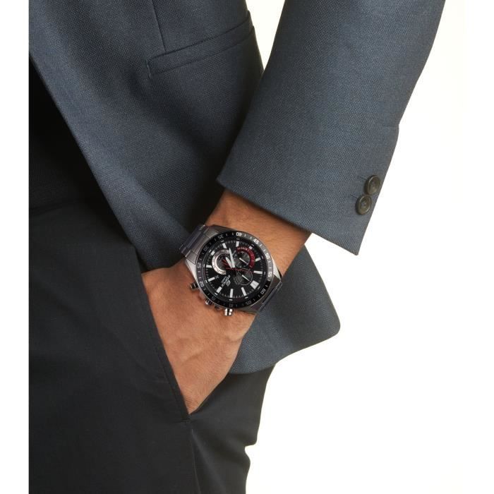 Montre CASIO EDIFICE en acier inoxydable, gris - Etanche 10 ATM - Mouvement quartz