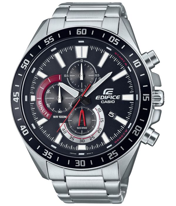 Montre CASIO EDIFICE en acier inoxydable, gris - Etanche 10 ATM - Mouvement quartz