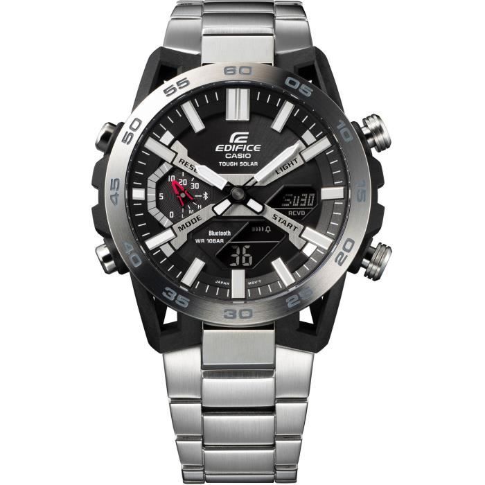 Montre - CASIO - ECB-2000D-1AEF - 51mm - Argent - Bluetooth - Solaire - Étanche 10 bars