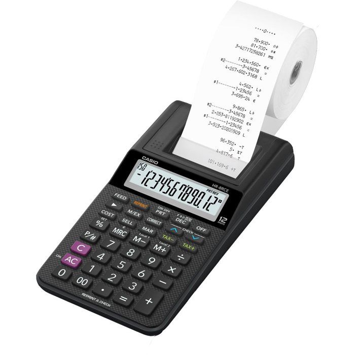 Calculatrice imprimante - CASIO - HR8 RCE - Portable - Écran LCD - Alimentation par pile