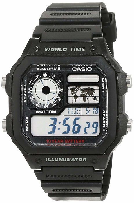 Montre - CASIO - AE-1200WH-1AVEF - Chronographe - Alarme - Résistante a l'eau 10 Bar