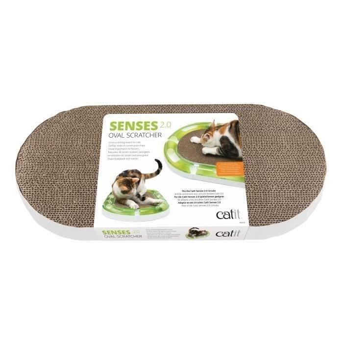 CAT IT Griffoir ovale Senses 2.0 - Pour chat 24,4cm x 48,8cm x 3,5cm