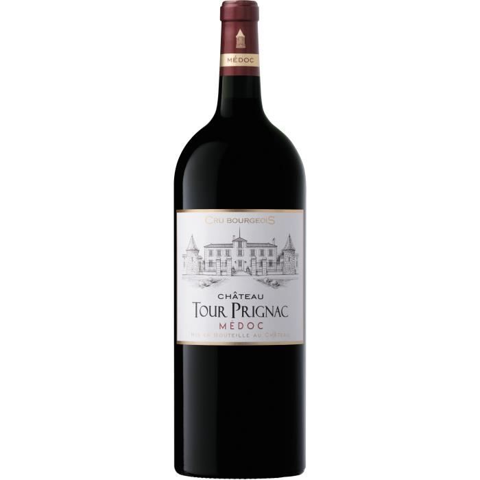 Magnum Coffret Cadeau Caisse - Château Tour Prignac Médoc Cru Bourgeois - Vin Rouge de Bordeaux 2022