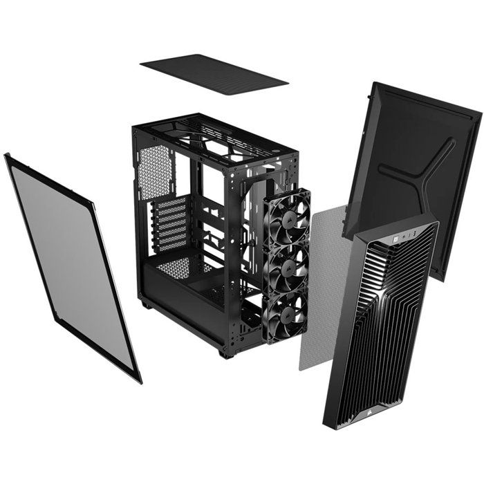 Boîtier PC - CORSAIR - 3200D RS - Moyen Tour - 3 ventilateurs RS120 - Noir