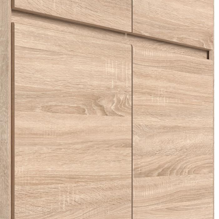 Armoire d'angle - Dťcor chene sonoma - 4 portes - L 80,5 cm - ACADEMICA