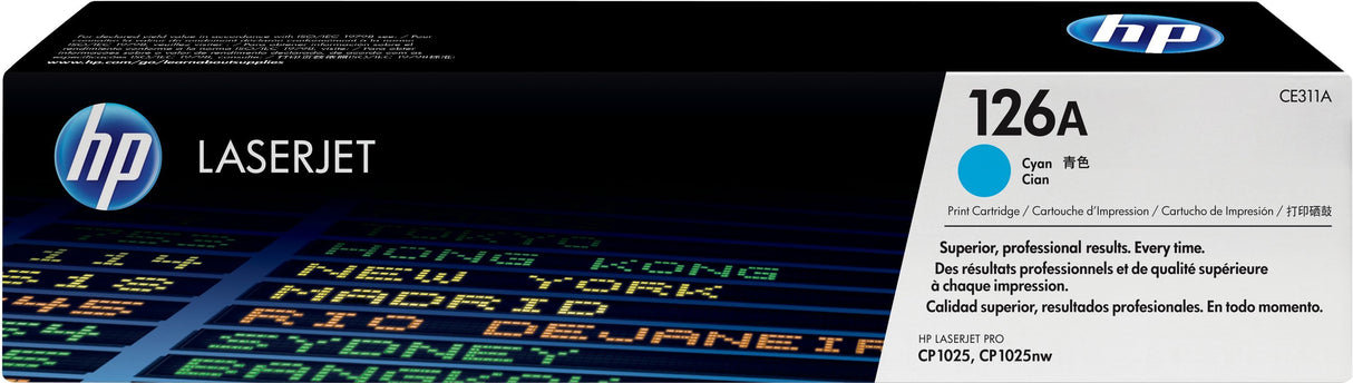 Cartouche de toner HP 126A (CE311A) cyan pour LaserJet Pro CP1025/CP1025nw