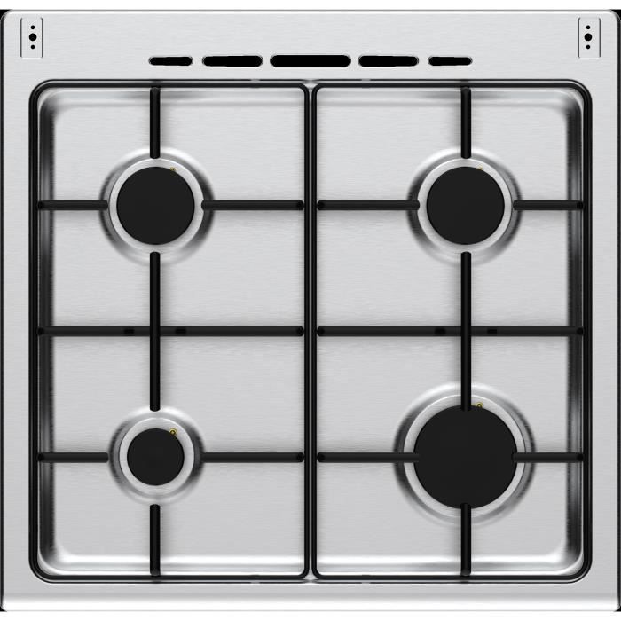 Cuisiničre gaz CONTINENTAL EDISON CECG60FCS1 - 4 feux - L59,8 x P61 xH83cm- Silver