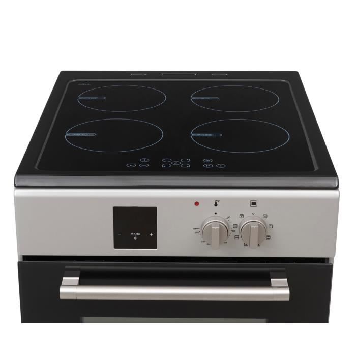 Cuisiniere a induction - CONTINENTAL EDISON - CECI3FCS2 - 4 feux - 50 x 85 x 60 cm - Noir