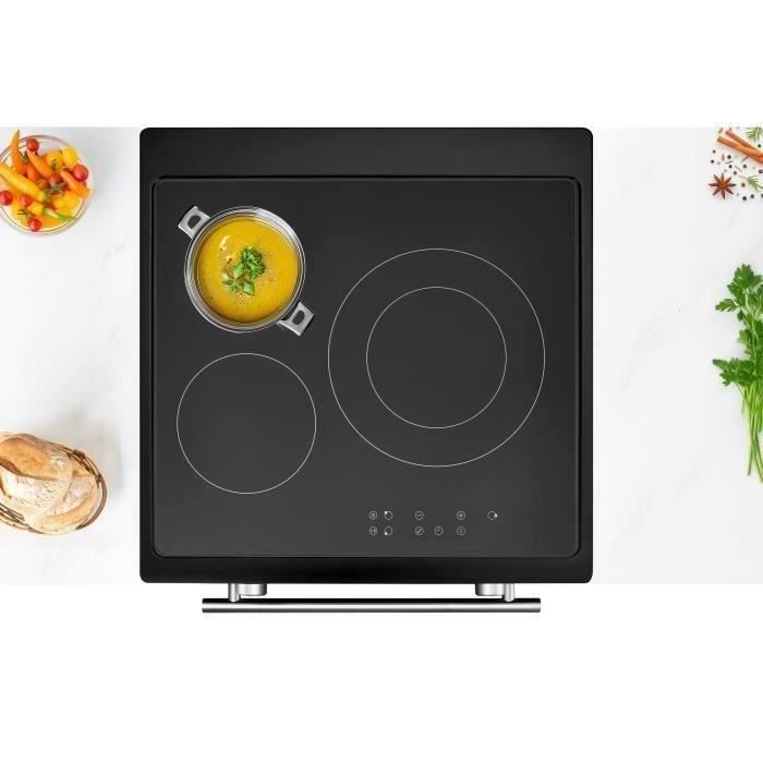 Cuisiniere induction - CONTINENTAL EDISON - CECI60FPB - 3 feux - L60 x H85 x P60 cm - Noir