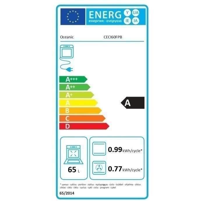 Cuisiniere induction - CONTINENTAL EDISON - CECI60FPB - 3 feux - L60 x H85 x P60 cm - Noir