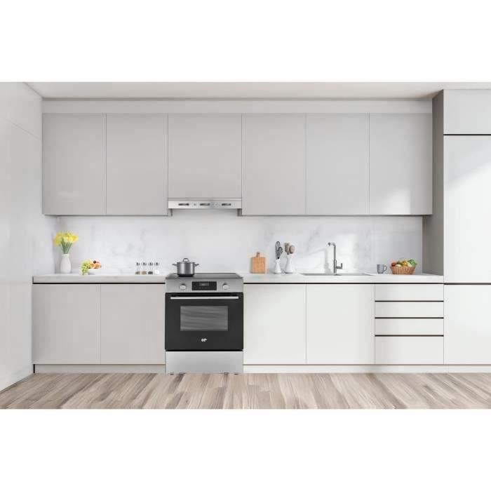 Cuisiniere induction - CONTINENTAL EDISON - CECI60FPS - 3 feux - L60 x H85 x P60 cm - Silver