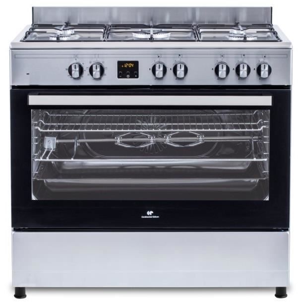Cuisiniere piano four multifonctions catalyse - CONTINENTAL EDISON - CECP9060IXDD - 95 L - Affichage digital - L90 x H 85 cm - Inox