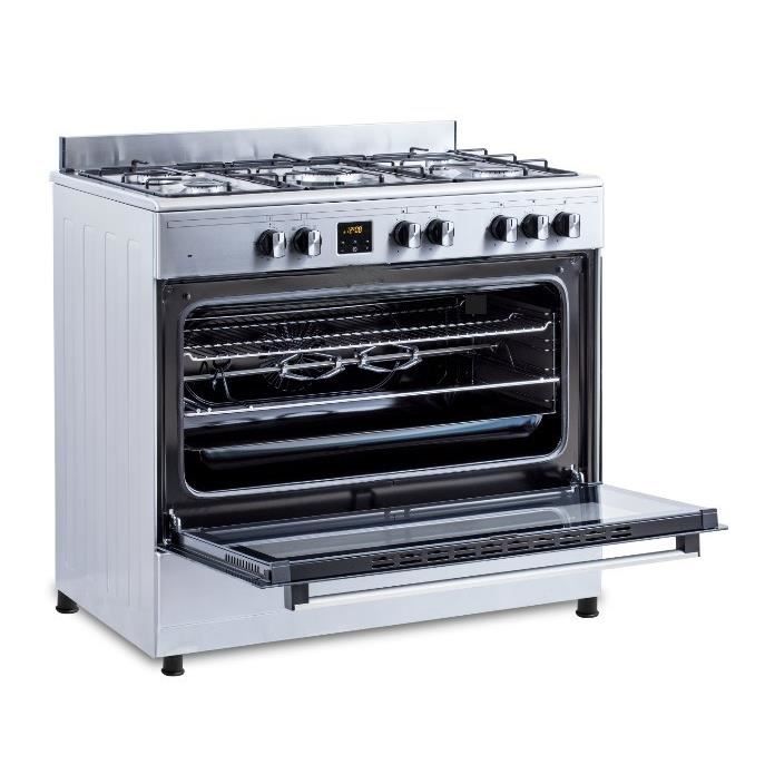 Cuisiniere piano four multifonctions catalyse - CONTINENTAL EDISON - CECP9060IXDD - 95 L - Affichage digital - L90 x H 85 cm - Inox