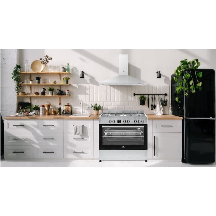 Cuisiniere piano four multifonctions catalyse - CONTINENTAL EDISON - CECP9060IXDD - 95 L - Affichage digital - L90 x H 85 cm - Inox