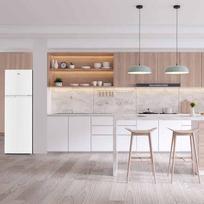 RÈfrigÈrateur congÈlateur haut † - 247L - Total No Frost - Blanc - L54,5 cm x H167 cm