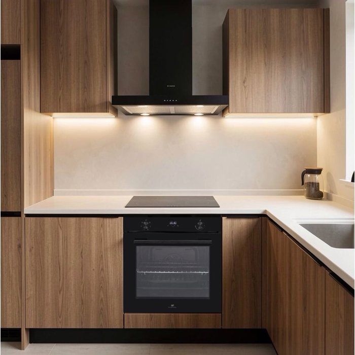 Four encastrable - Pyrolyse - CONTINENTAL EDISON - CEF78PAF - Noir - Porte froide - 78 L - 59,5 x 57,5 x 59,5 cm
