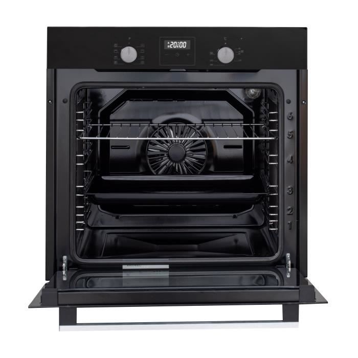 Four encastrable catalyse - chaleur pulsÈe - CONTINENTAL EDISON - F80CBIX - Noir et inox - L59,5 x H59,6 x P 54,68cm