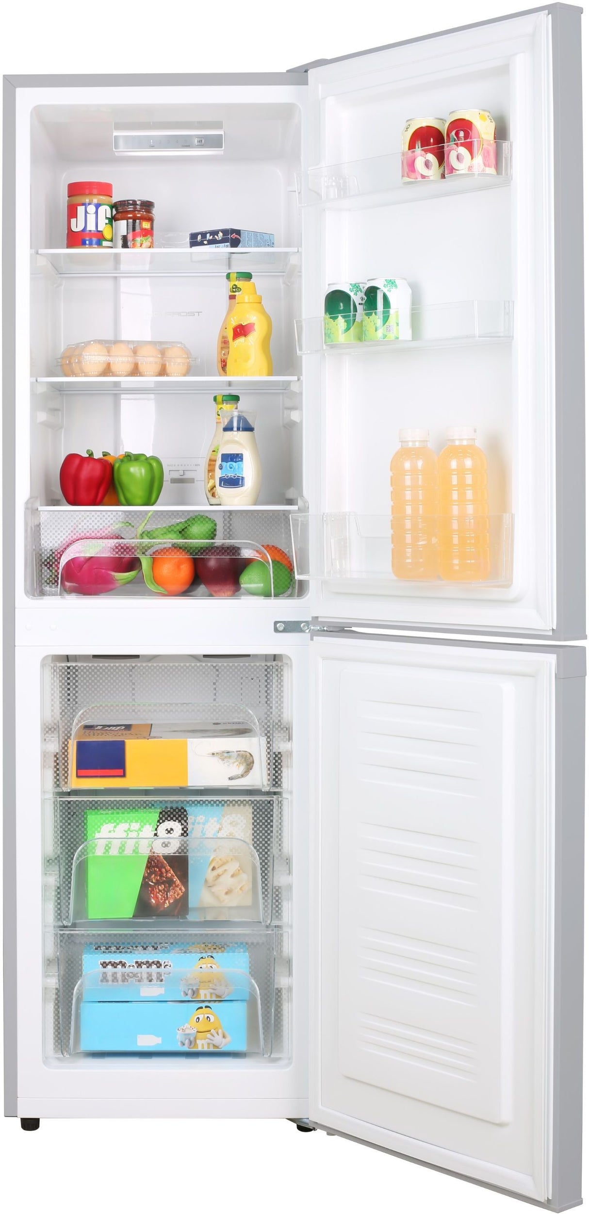 Réfrigérateur congélateur bas - CONTINENTAL EDISON - CEFC193NFS3 - Classe E - 193L - L48 x P57,5 x H154cm - Silver