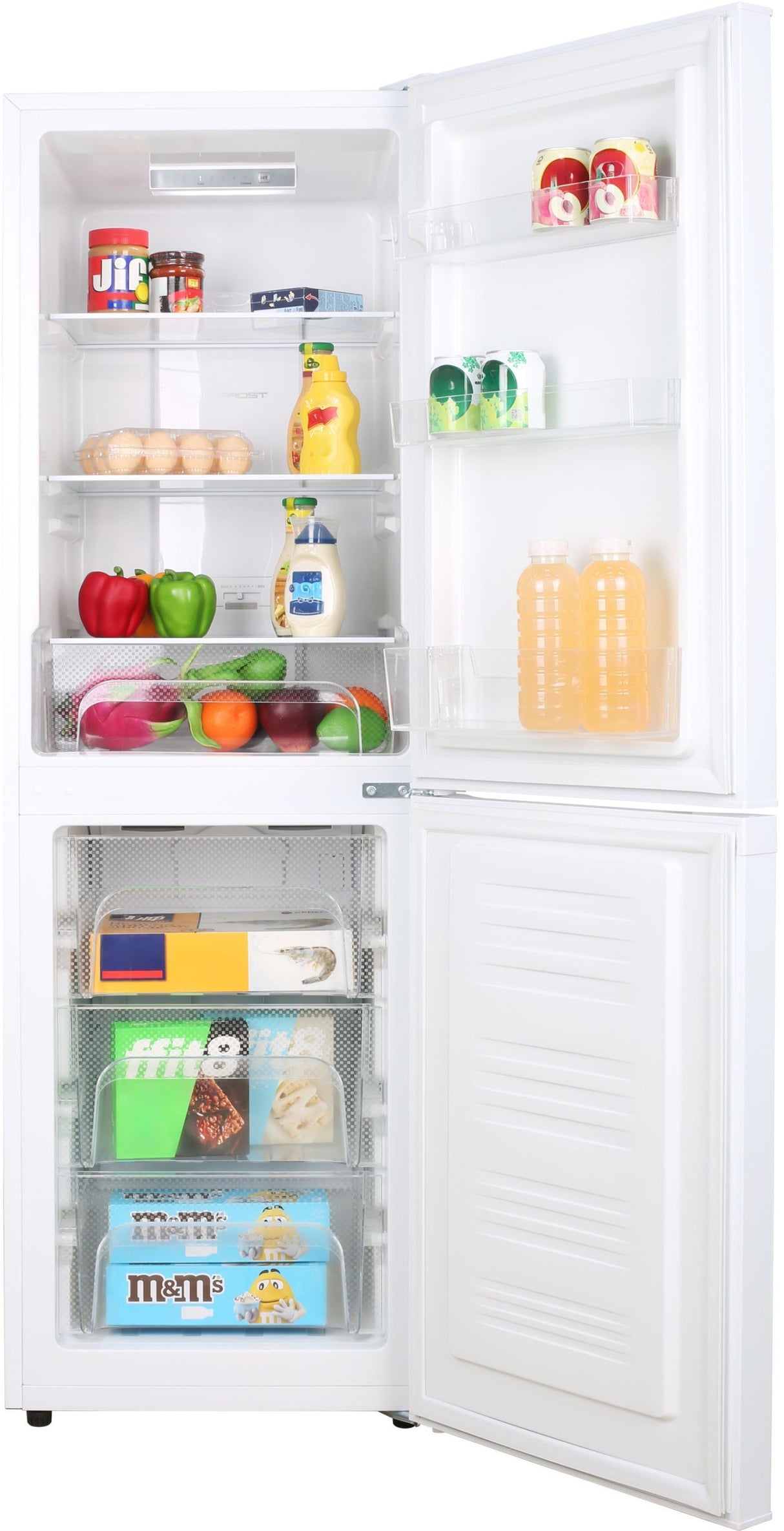 Réfrigérateur congélateur bas - CONTINENTAL EDISON - CEFC193NFW3 - Classe E - 193 L - L48 x P57,5 x 154cm - Blanc