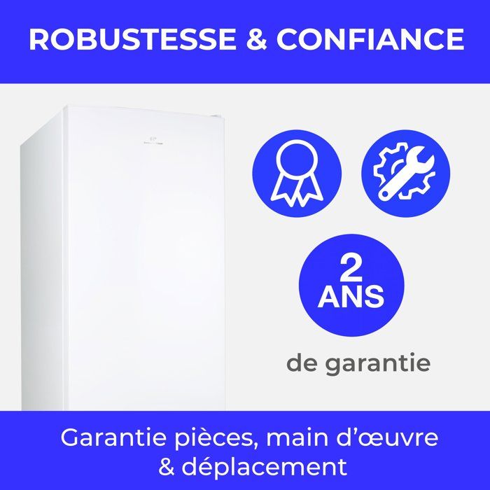 Réfrigérateur combiné-CONTINENTAL EDISON - CEFC225NFW - 225L -Total No Frost (Sans givre) - Classe E - L48,5 x P60 x H175 cm - Blanc