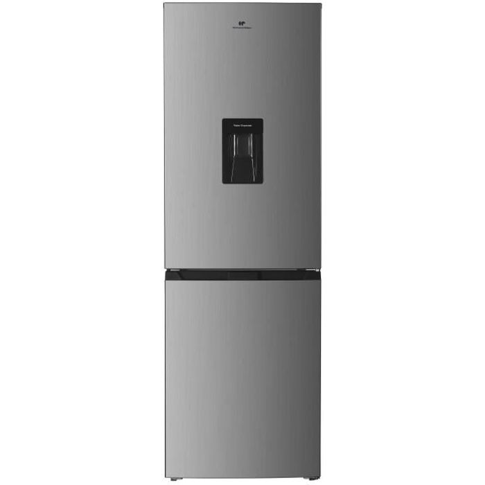 Réfrigérateur congélateur bas CONTINENTAL EDISON - 251L -Total No Frost(Sans givre) - Inox - L 54 cm x H 180 cm