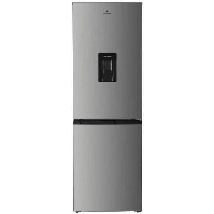 Réfrigérateur congélateur bas 251L - CONTINENTAL EDISON - Total No Frost - Inox - Classe D - L 54 cm x H 180 cm