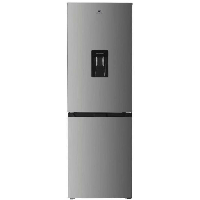Réfrigérateur congélateur bas 251L - CONTINENTAL EDISON - Total No Frost - Inox - Classe D - L 55 cm x H 180 cm