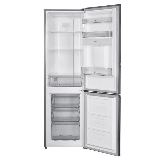 RÈfrigÈrateur congÈlateur bas CONTINENTAL EDISON - 251L -Total No Frost - Inox - L 55 cm x H 180 cm