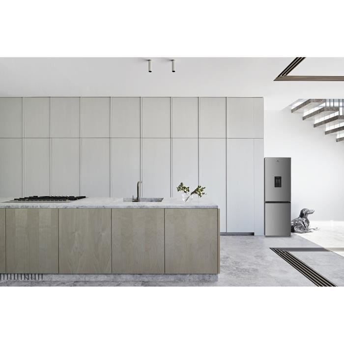 RÈfrigÈrateur congÈlateur bas CONTINENTAL EDISON - 251L -Total No Frost - Inox - L 55 cm x H 180 cm