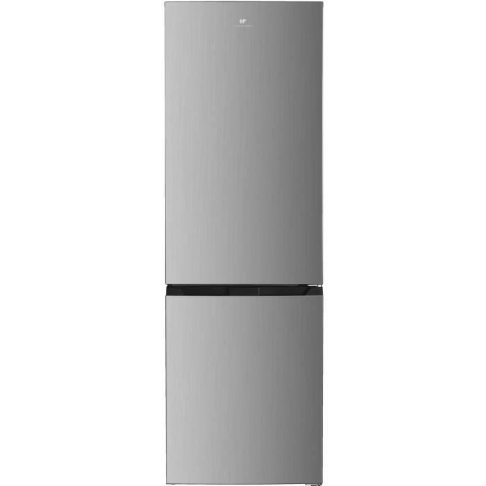 RÈfrigÈrateur congÈlateur bas CONTINENTAL EDISON - 293L - Total No Frost(Sans givre) - 39 dB - L60 cmxH186cm - inox
