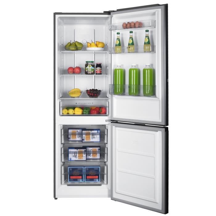 RÈfrigÈrateur congÈlateur bas CONTINENTAL EDISON - 293L - Total No Frost(Sans givre) - 39 dB - L60 cmxH186cm - inox