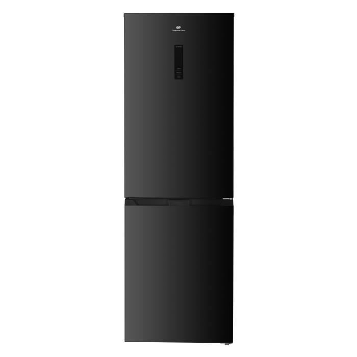 Réfrigérateur congélateur bas CONTINENTAL EDISON CEFC323NFB - 323L - Total No Frost - display sur la porte - Classe D - Noir