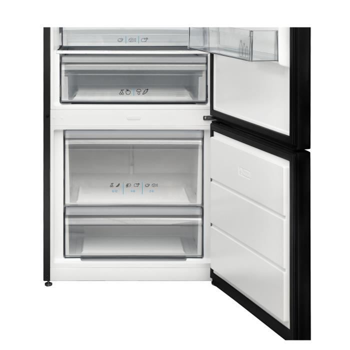 Réfrigérateur congélateur bas - CONTINENTAL EDISON - CEFC428NFBD - 427 L - Classe D - 70 x 71,2 x 173 cm - Noir