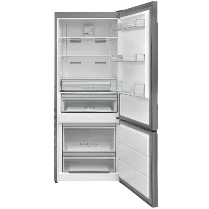 Réfrigérateur congélateur bas - CONTINENTAL EDISON - CEFC428NFIXD - 427 L - Classe D - 70 x 71,2 x 173 cm - Silver