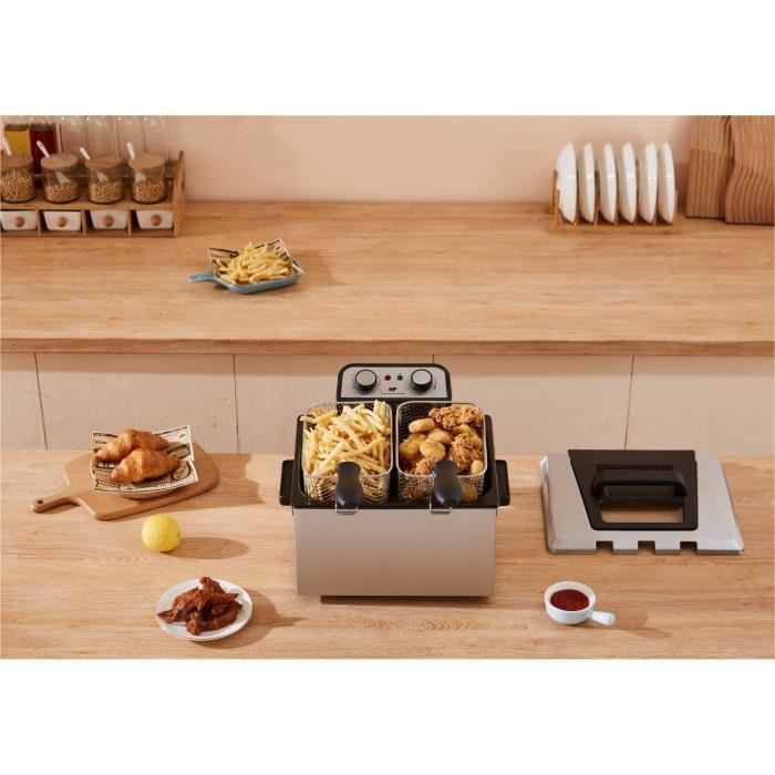 Friteuse - CONTINENTAL EDISON - CEFR5IN3P - 5 L - 3 paniers