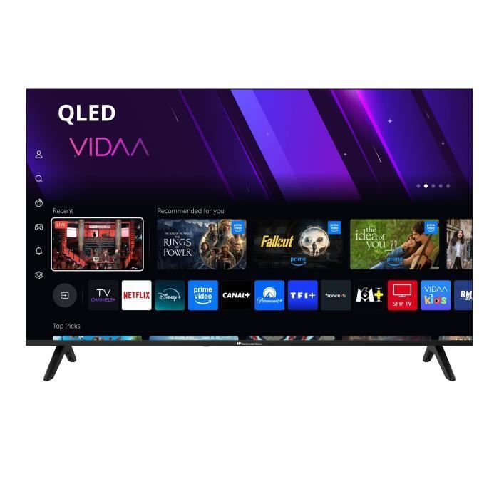 TV LED QLED - CONTINENTAL EDISON - 50 (127 cm) - 3xHDMI - 2xUSB - Noir - CELED50SVQLD25B6