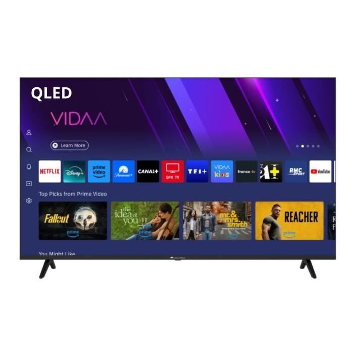 TV QLED UHD 4K - CONTINENTAL EDISON - 65 (164 cm) - Smart Vidaa - Wifi Bluetooth - 3xHDMI -2xUSB - CELED65SVQLD25B6