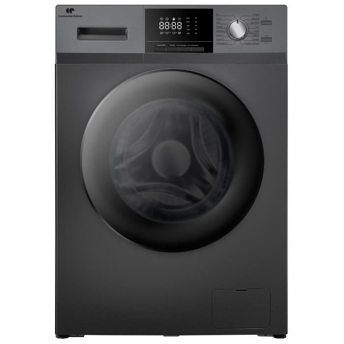 Lave-linge hublot CONTINENTAL EDISON CELL10140S2 - 10 kg - Largeur 60 cm - Classe A - 1400 trs/min - moteur induction -Anthracite
