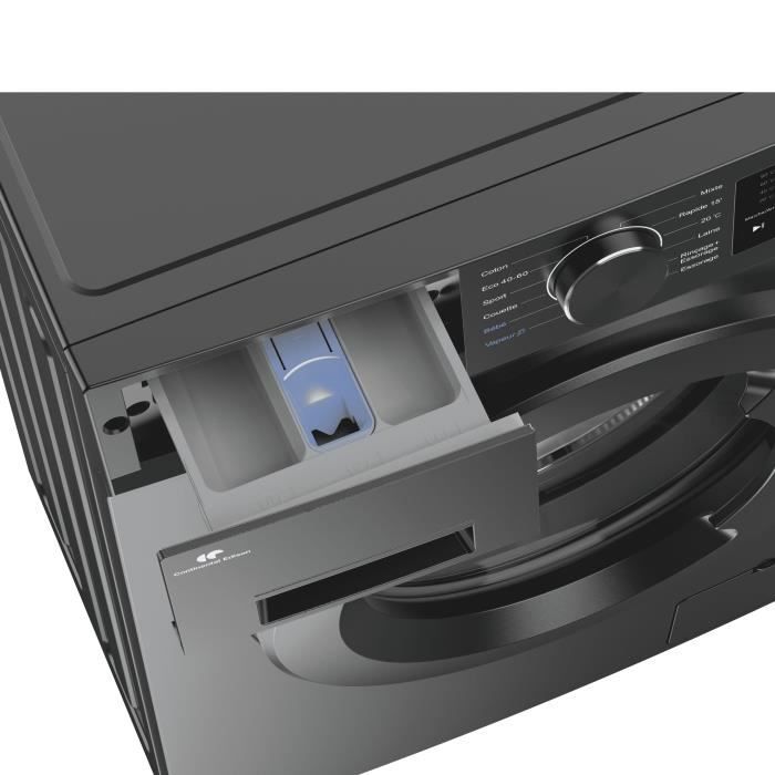 Lave-linge hublot - CONTINENTAL EDISON - CELL712IS3 - 7 kg - Induction - 60 cm - 1200 trs/min - Silver