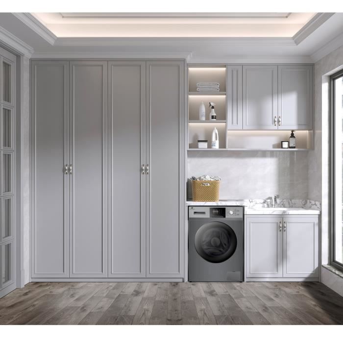 Lave-linge hublot - CONTINENTAL EDISON - CELL8140IS1 - 8kg - Moteur induction - 60 cm - 1400 trs/min - Silver