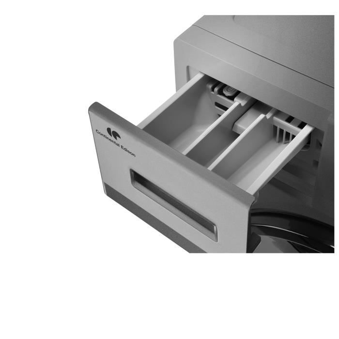 Lave-linge hublot - CONTINENTAL EDISON - CELL8140IS1 - 8kg - Moteur induction - 60 cm - 1400 trs/min - Silver