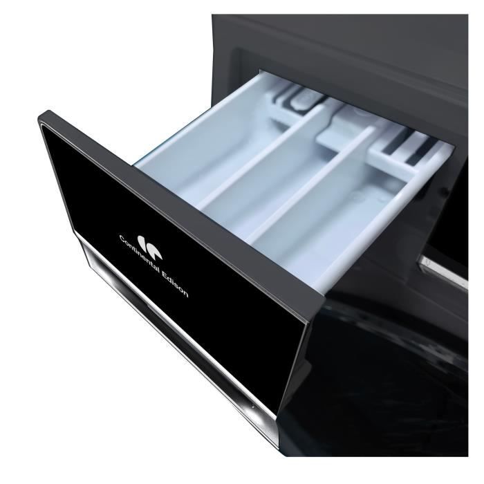 Lave-linge séchant - CONTINENTAL EDISON - CELS106S - 10kg / 6kg - Moteur induction directe - 60 cm - 1200 trs/min - Silver