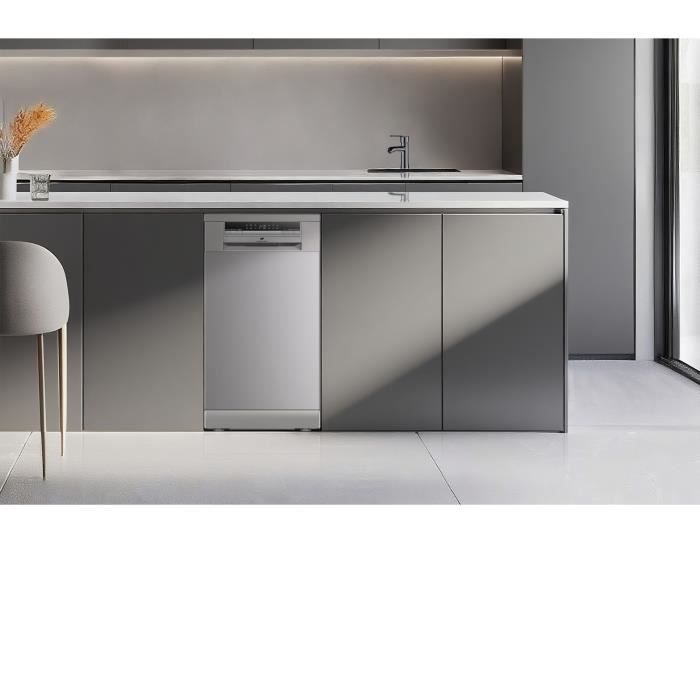 Lave-vaisselle pose libre - CONTINENTAL EDISON - CELV1145S - 11 couverts - 45 cm - 45 dB - Silver