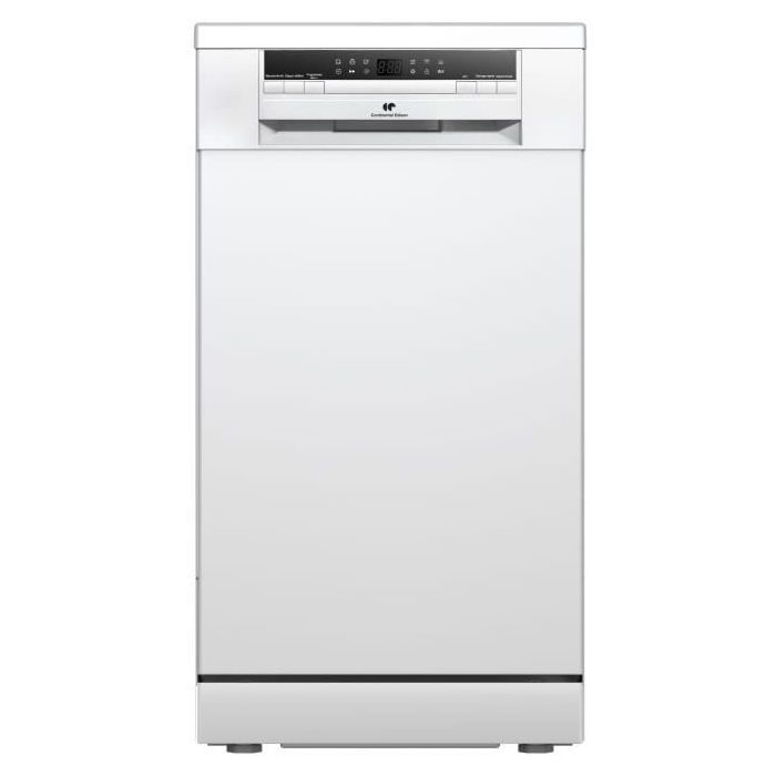 Lave-vaisselle pose libre - CONTINENTAL EDISON - CELV1145W - 11 couverts - 45 cm - 45 dB - Blanc