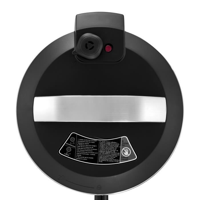 CONTINENTAL EDISON CEMCSP1000I - Multicuiseur Autocuisuer sous pression - 15 programmes - 5,7L - 1000W - Noir & Inox