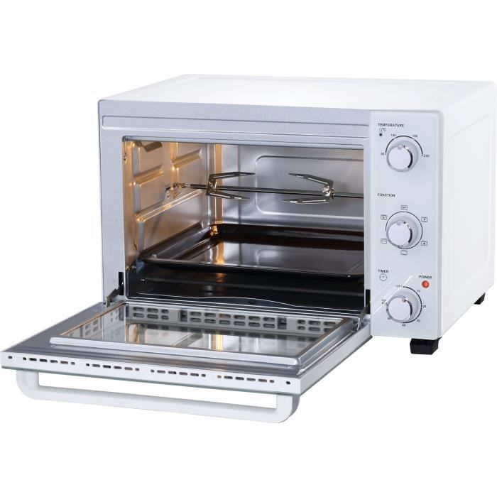 CONTINENTAL EDISON CEMF35W - Minifour Èlectrique 35L blanc - 1500W - Rotissoire, Convection naturelle