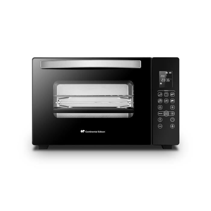CONTINENTAL EDISON CEMF38DIG - Minifour Èlectrique 38L noir - 1600W - Rotissoire, Convection naturelle